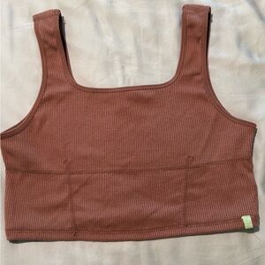 GB Girls Mauve light Chocolate Ribbed Top